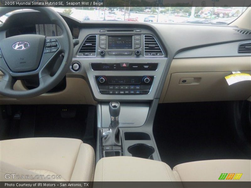 Seaport Mist / Beige 2016 Hyundai Sonata Hybrid SE