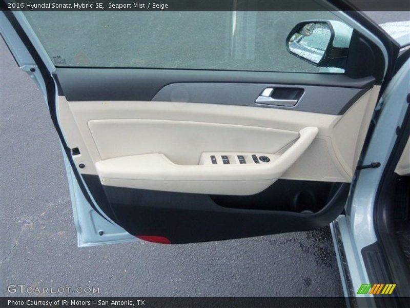 Seaport Mist / Beige 2016 Hyundai Sonata Hybrid SE