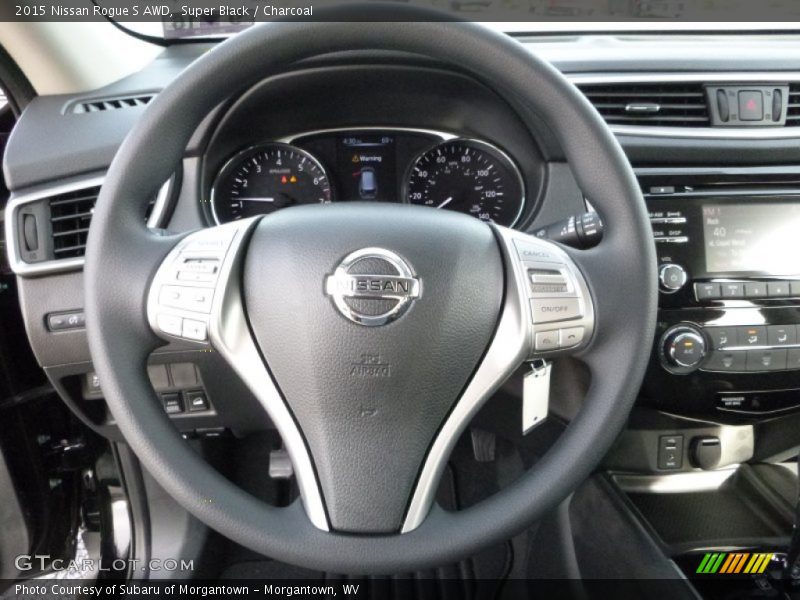Super Black / Charcoal 2015 Nissan Rogue S AWD