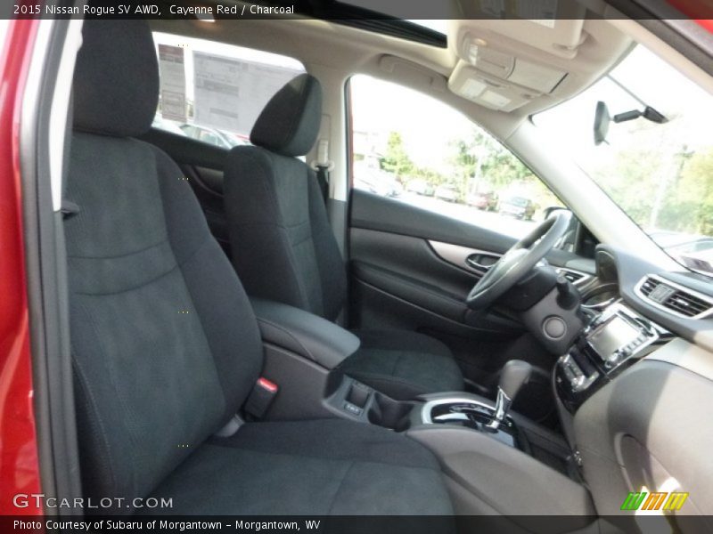 Cayenne Red / Charcoal 2015 Nissan Rogue SV AWD
