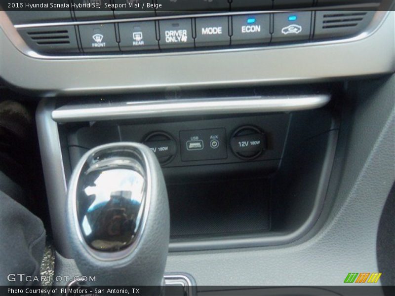 Seaport Mist / Beige 2016 Hyundai Sonata Hybrid SE