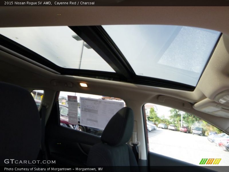 Cayenne Red / Charcoal 2015 Nissan Rogue SV AWD