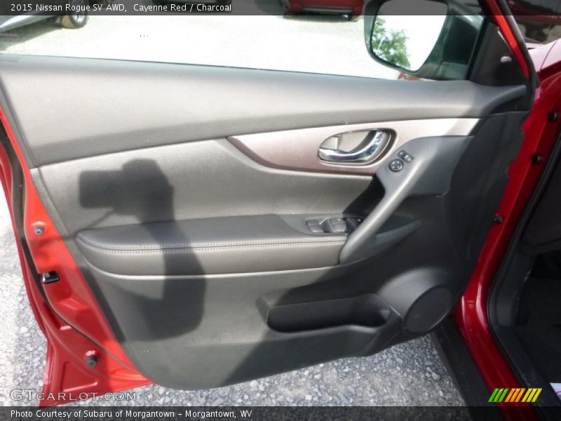 Cayenne Red / Charcoal 2015 Nissan Rogue SV AWD