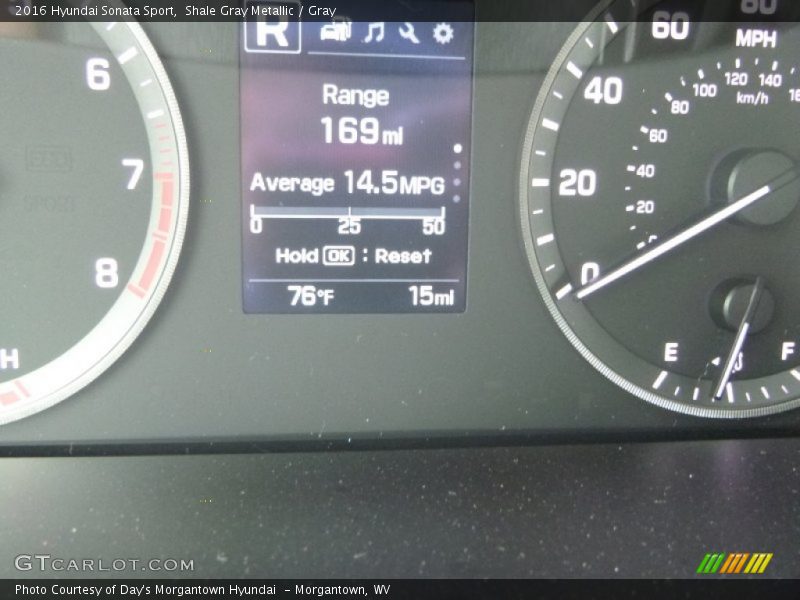 Shale Gray Metallic / Gray 2016 Hyundai Sonata Sport