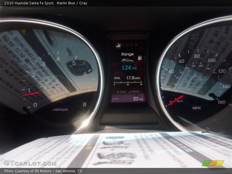 Marlin Blue / Gray 2016 Hyundai Santa Fe Sport