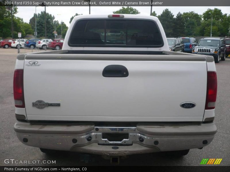Oxford White / Castano Brown Leather 2004 Ford F350 Super Duty King Ranch Crew Cab 4x4