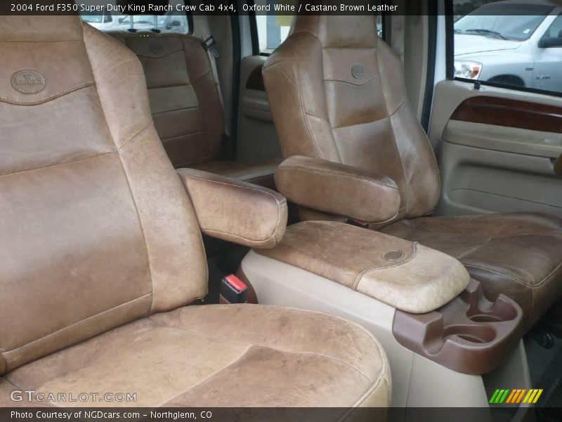 Oxford White / Castano Brown Leather 2004 Ford F350 Super Duty King Ranch Crew Cab 4x4