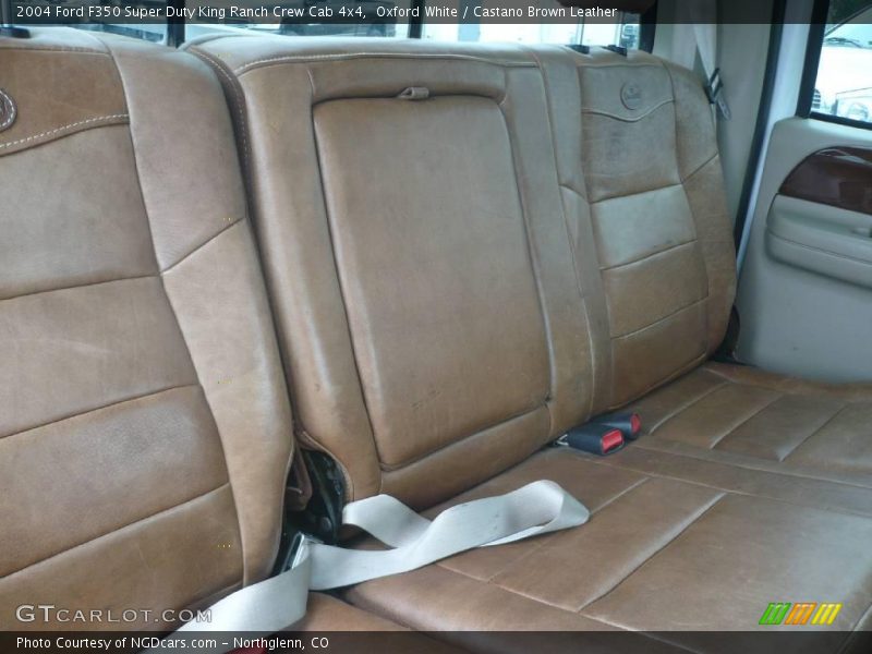 Oxford White / Castano Brown Leather 2004 Ford F350 Super Duty King Ranch Crew Cab 4x4