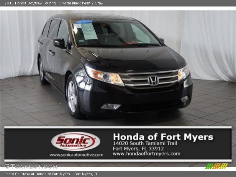 Crystal Black Pearl / Gray 2013 Honda Odyssey Touring