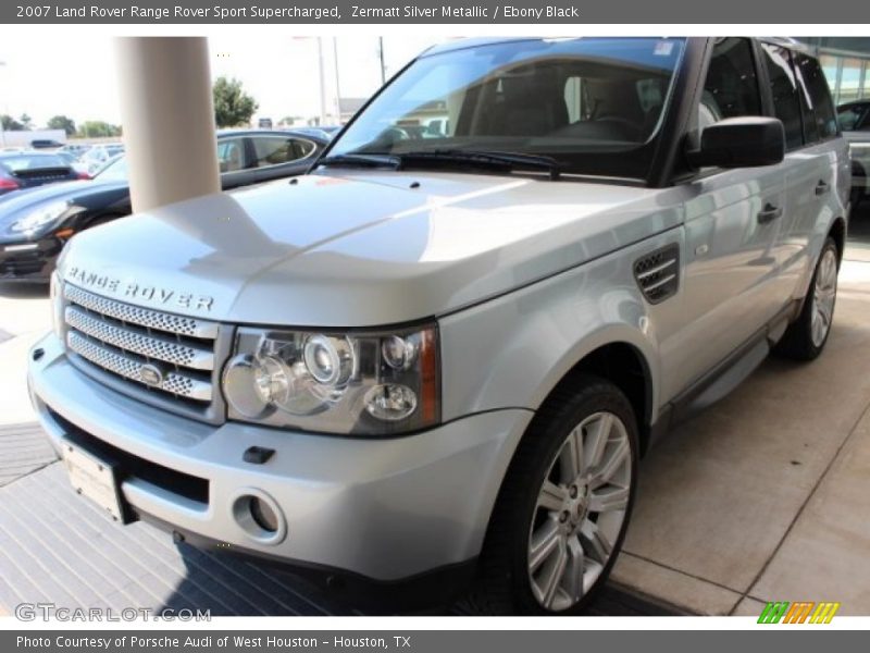 Zermatt Silver Metallic / Ebony Black 2007 Land Rover Range Rover Sport Supercharged