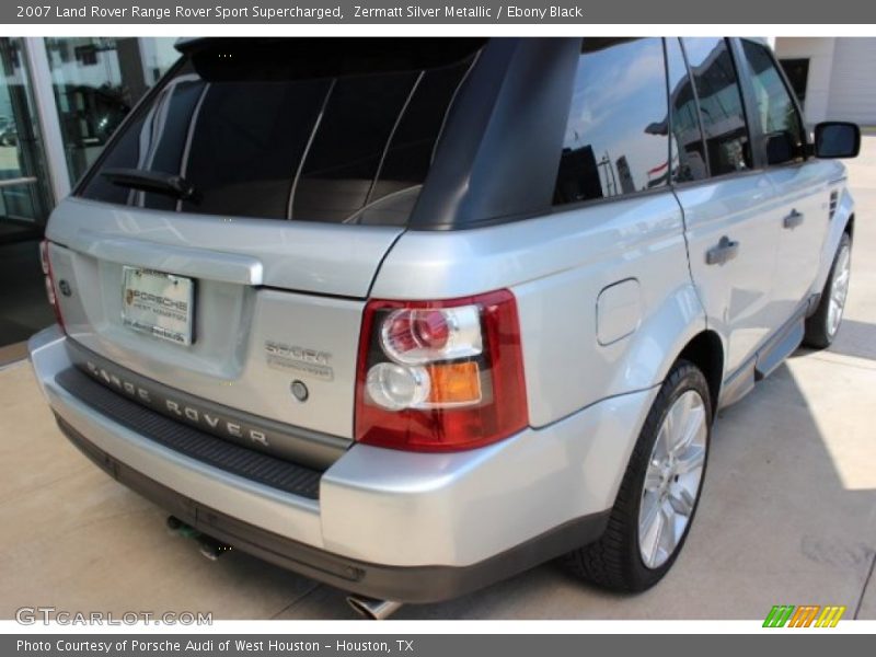 Zermatt Silver Metallic / Ebony Black 2007 Land Rover Range Rover Sport Supercharged
