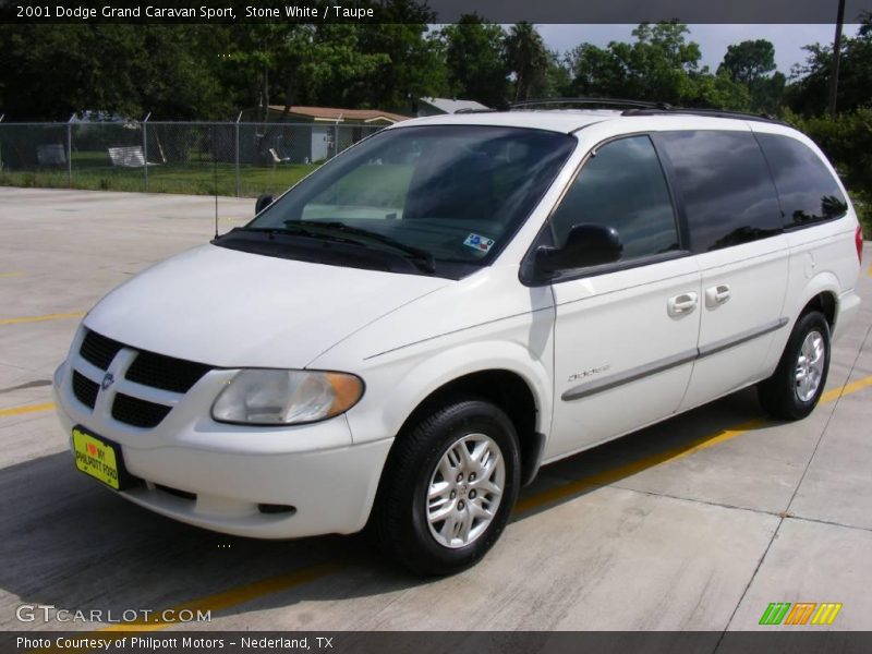 Stone White / Taupe 2001 Dodge Grand Caravan Sport