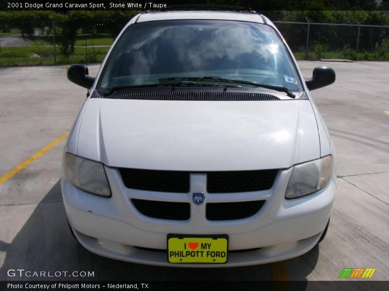 Stone White / Taupe 2001 Dodge Grand Caravan Sport