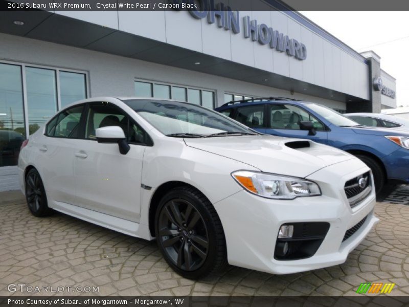 Crystal White Pearl / Carbon Black 2016 Subaru WRX Premium