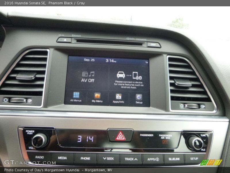 Phantom Black / Gray 2016 Hyundai Sonata SE