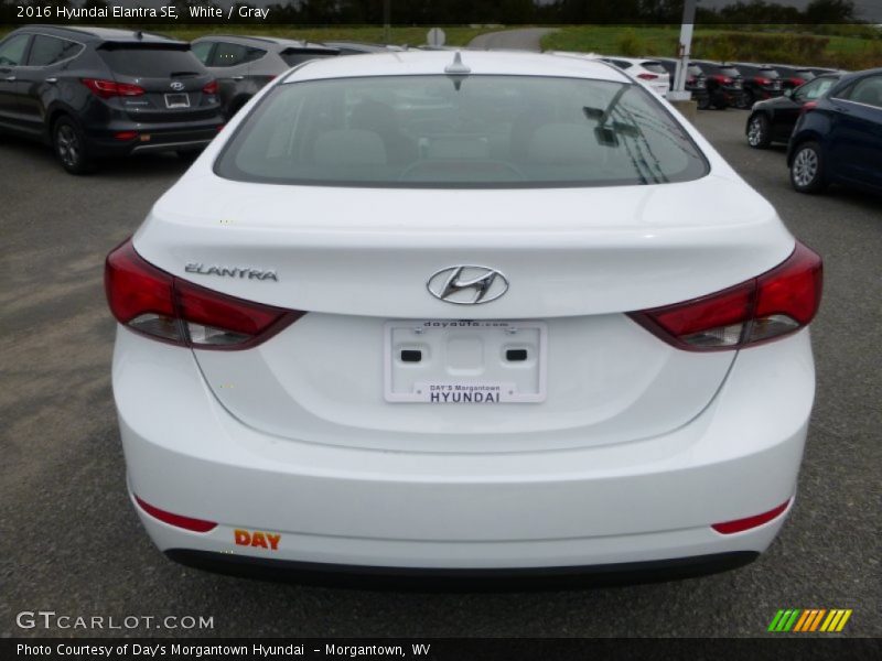 White / Gray 2016 Hyundai Elantra SE