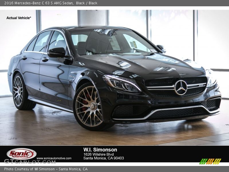 Black / Black 2016 Mercedes-Benz C 63 S AMG Sedan