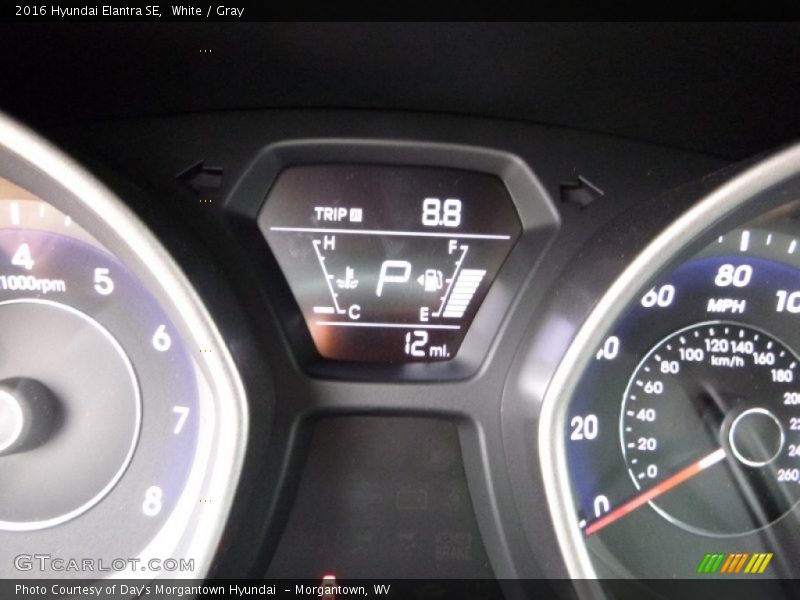 White / Gray 2016 Hyundai Elantra SE