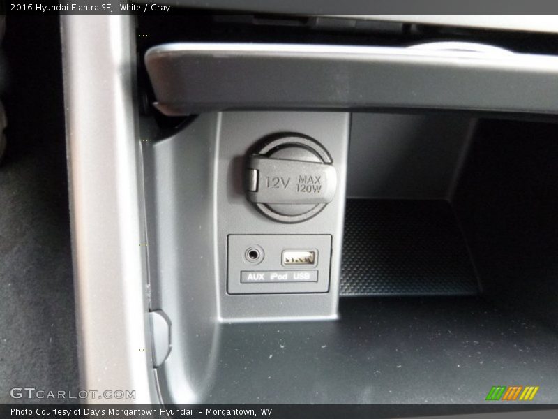 White / Gray 2016 Hyundai Elantra SE