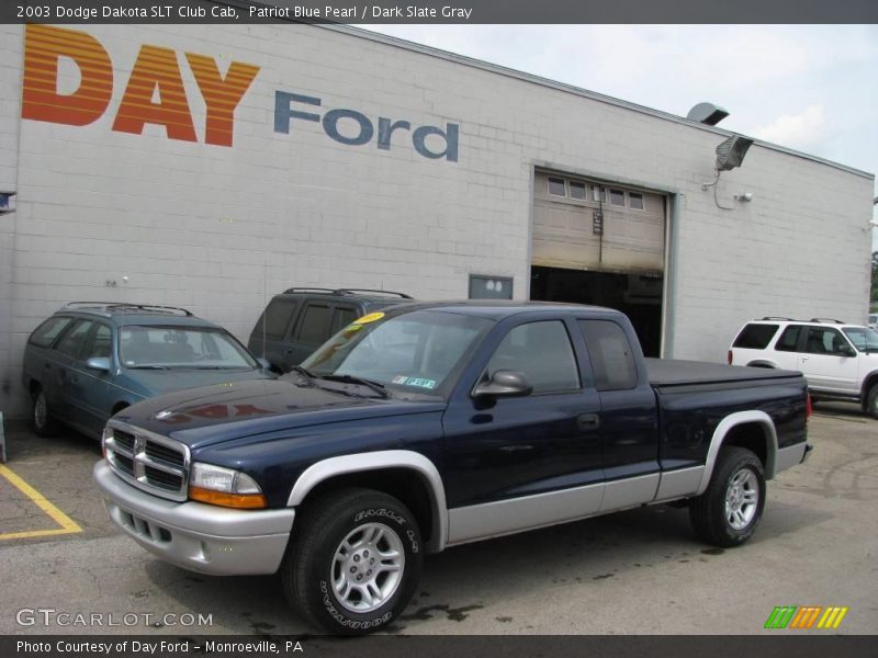Patriot Blue Pearl / Dark Slate Gray 2003 Dodge Dakota SLT Club Cab