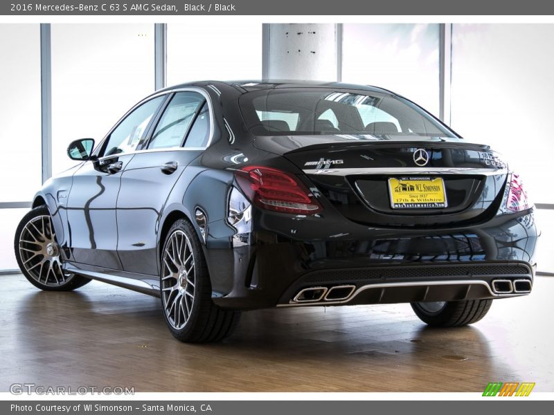 Black / Black 2016 Mercedes-Benz C 63 S AMG Sedan