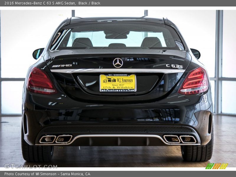 Black / Black 2016 Mercedes-Benz C 63 S AMG Sedan