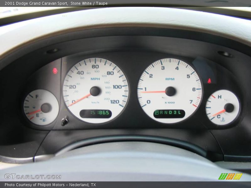 Stone White / Taupe 2001 Dodge Grand Caravan Sport