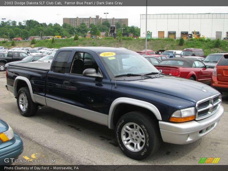 Patriot Blue Pearl / Dark Slate Gray 2003 Dodge Dakota SLT Club Cab