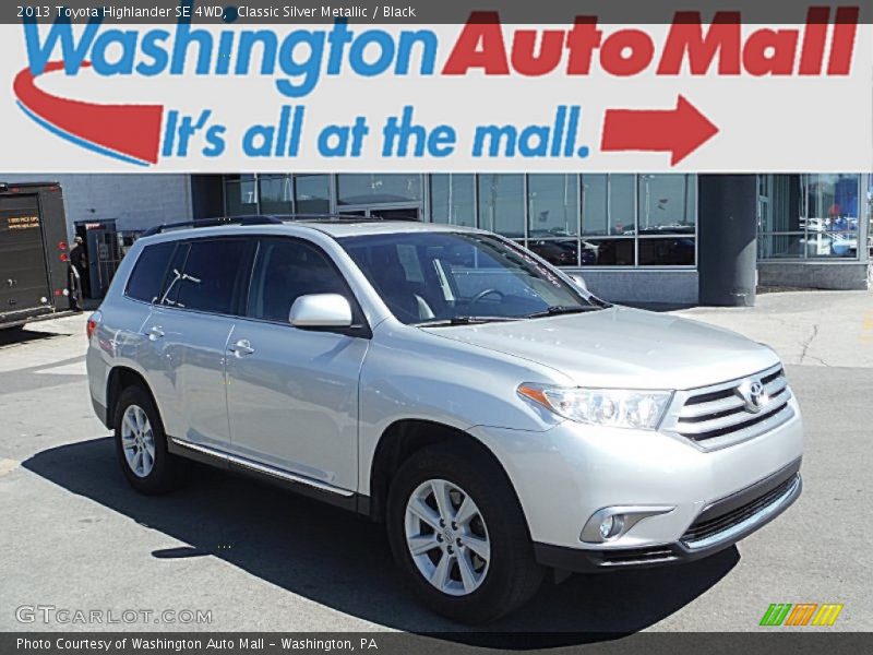 Classic Silver Metallic / Black 2013 Toyota Highlander SE 4WD