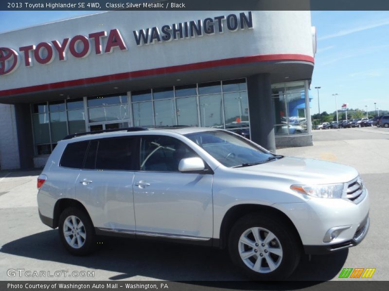 Classic Silver Metallic / Black 2013 Toyota Highlander SE 4WD