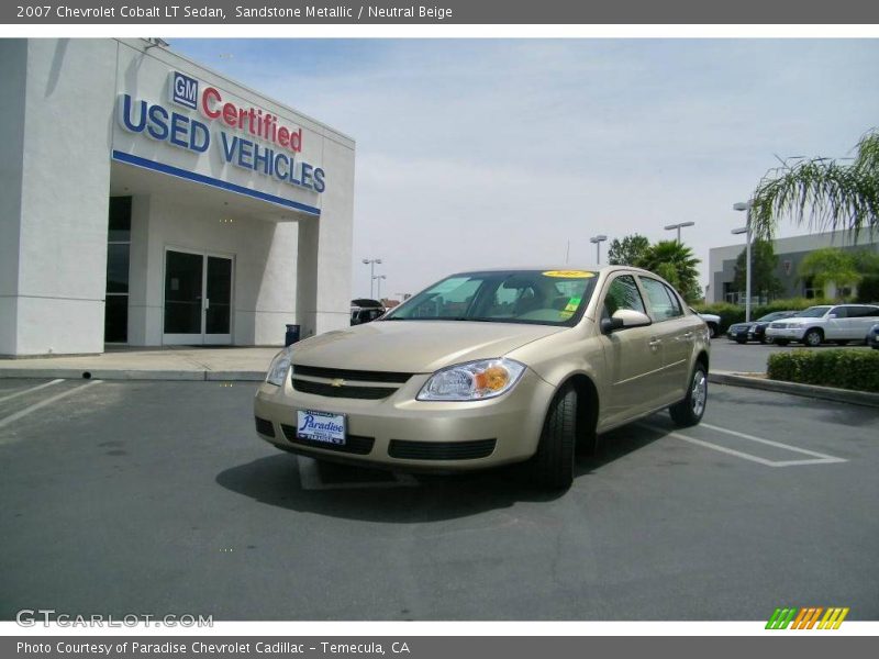 Sandstone Metallic / Neutral Beige 2007 Chevrolet Cobalt LT Sedan