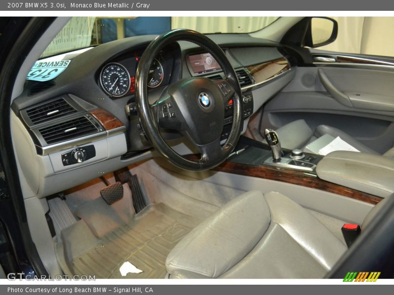 Monaco Blue Metallic / Gray 2007 BMW X5 3.0si
