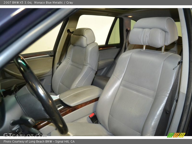 Monaco Blue Metallic / Gray 2007 BMW X5 3.0si