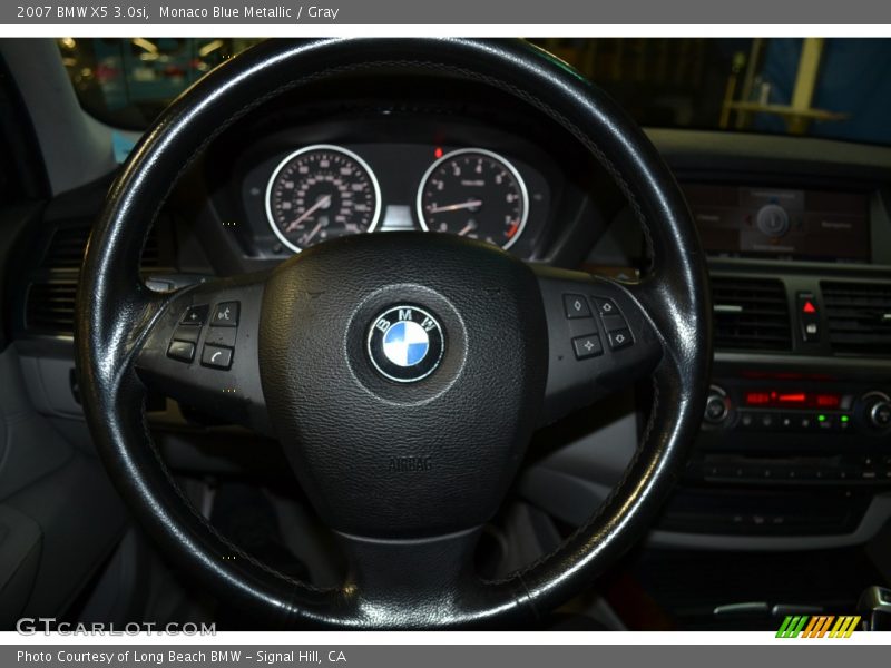 Monaco Blue Metallic / Gray 2007 BMW X5 3.0si