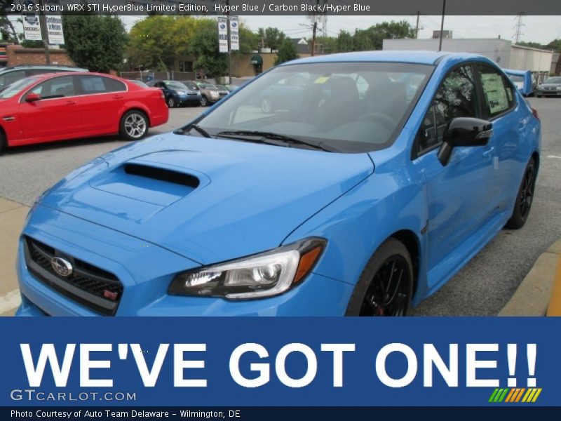 Hyper Blue / Carbon Black/Hyper Blue 2016 Subaru WRX STI HyperBlue Limited Edition