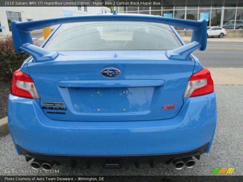Hyper Blue / Carbon Black/Hyper Blue 2016 Subaru WRX STI HyperBlue Limited Edition