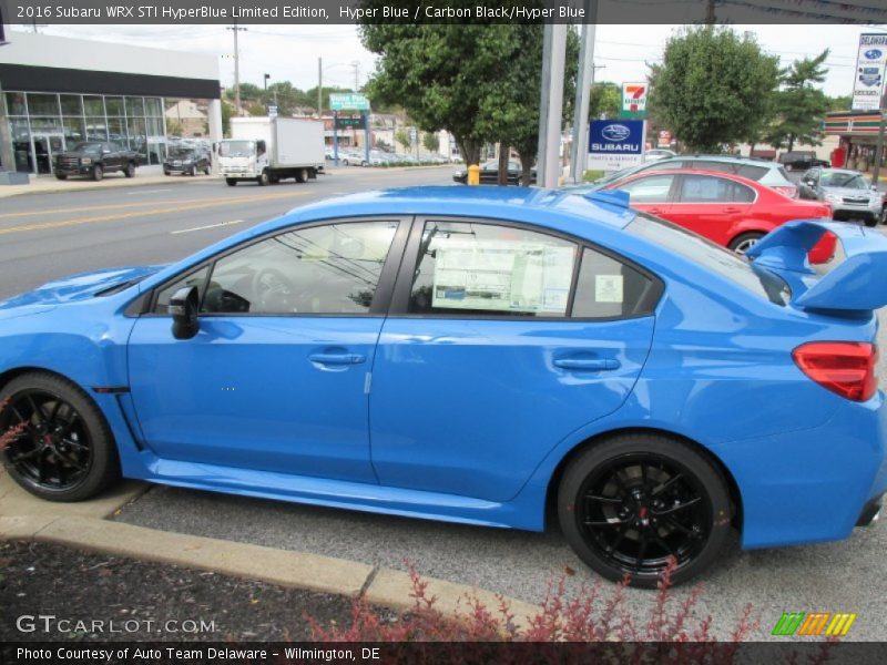 Hyper Blue / Carbon Black/Hyper Blue 2016 Subaru WRX STI HyperBlue Limited Edition