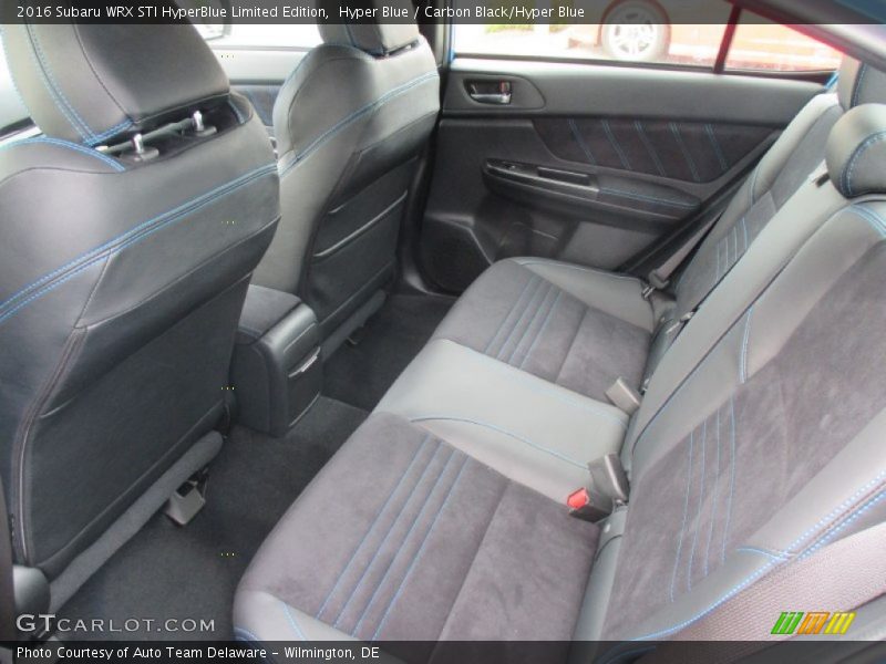 Rear Seat of 2016 WRX STI HyperBlue Limited Edition