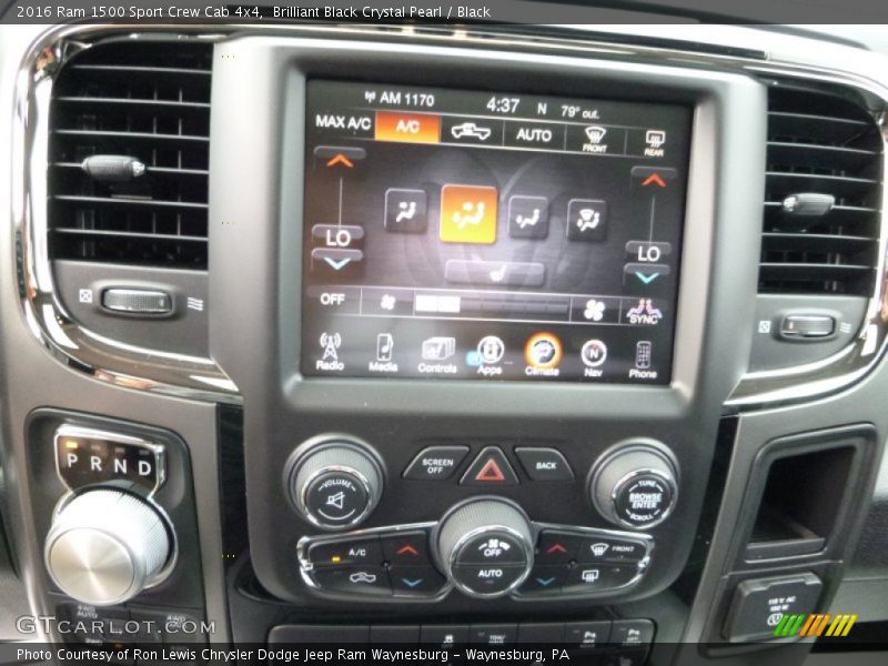 Controls of 2016 1500 Sport Crew Cab 4x4