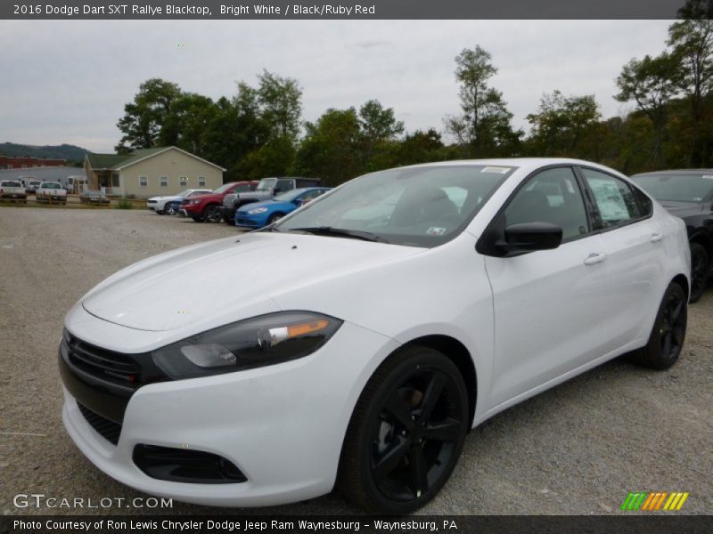 Bright White / Black/Ruby Red 2016 Dodge Dart SXT Rallye Blacktop