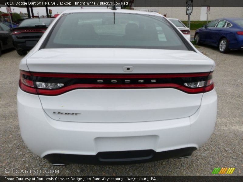 Bright White / Black/Ruby Red 2016 Dodge Dart SXT Rallye Blacktop