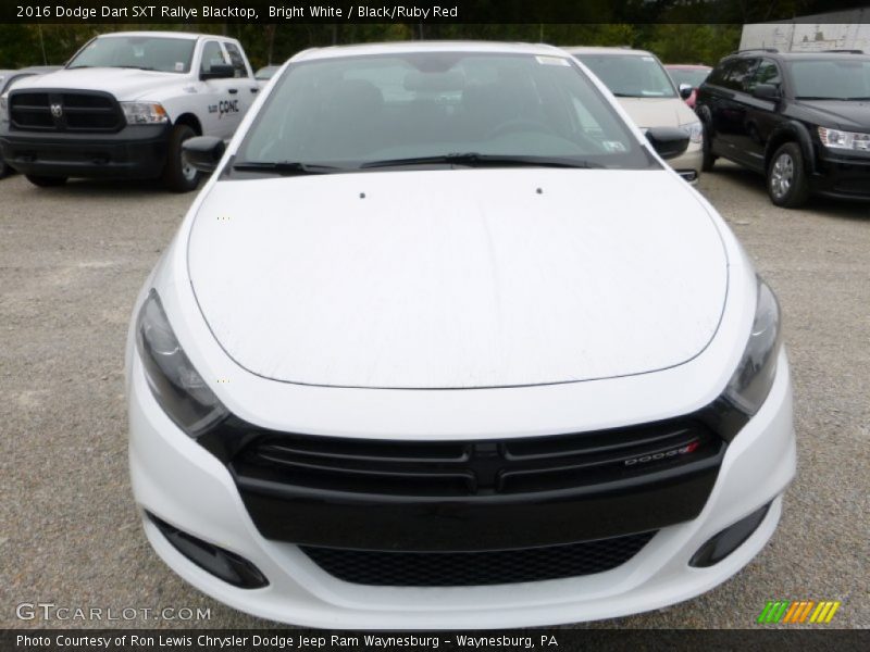 Bright White / Black/Ruby Red 2016 Dodge Dart SXT Rallye Blacktop