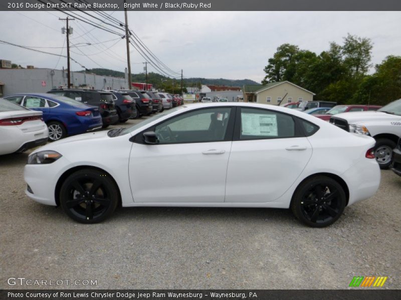 Bright White / Black/Ruby Red 2016 Dodge Dart SXT Rallye Blacktop