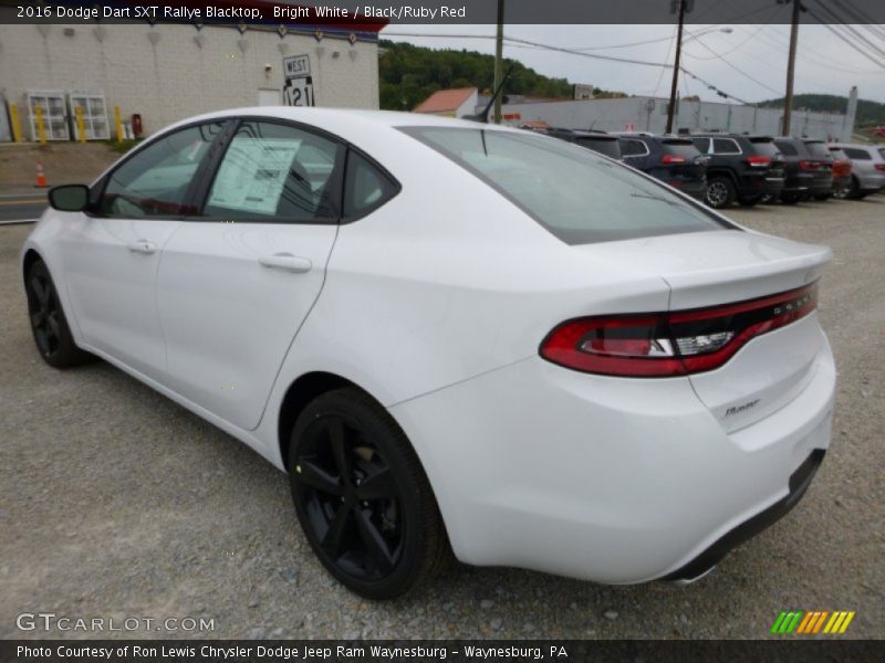 Bright White / Black/Ruby Red 2016 Dodge Dart SXT Rallye Blacktop