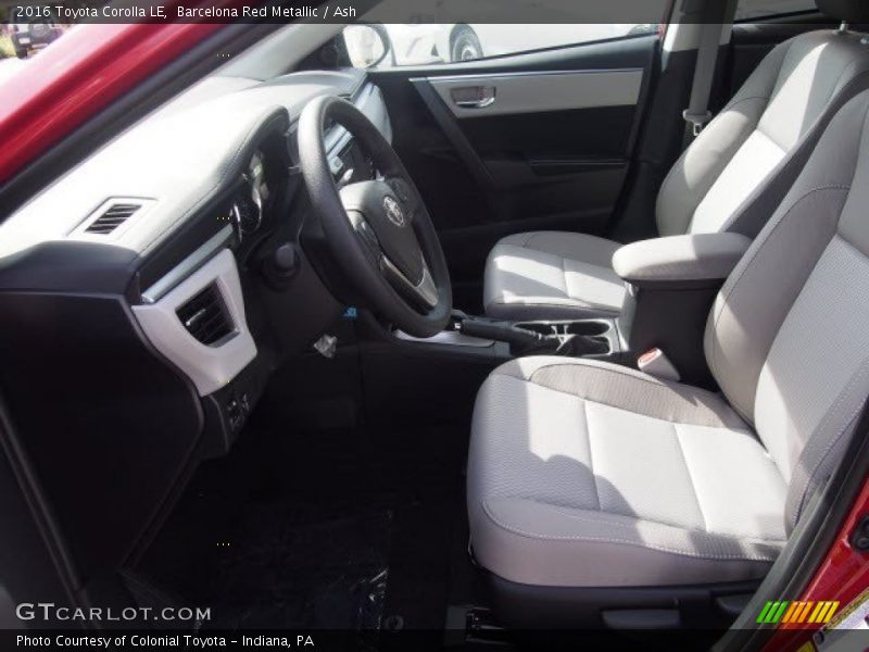 Front Seat of 2016 Corolla LE