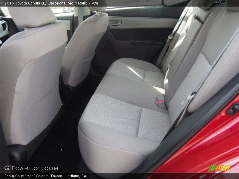 Rear Seat of 2016 Corolla LE