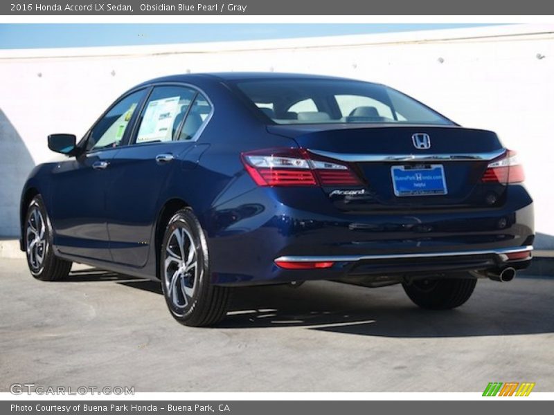 Obsidian Blue Pearl / Gray 2016 Honda Accord LX Sedan