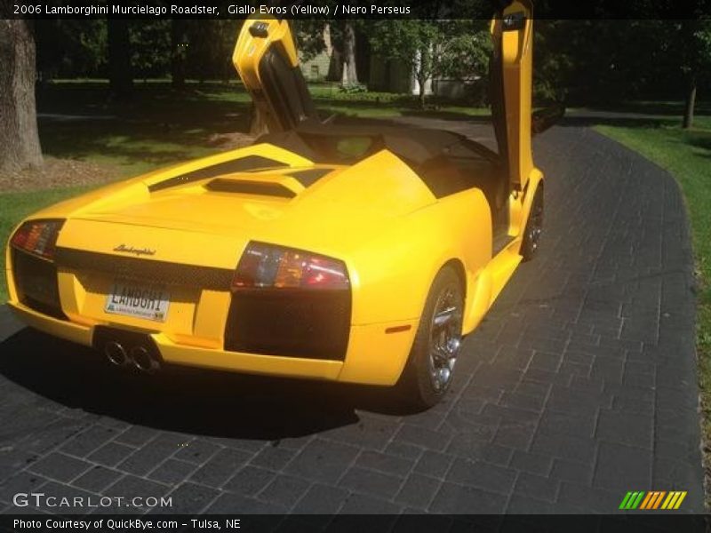 Giallo Evros (Yellow) / Nero Perseus 2006 Lamborghini Murcielago Roadster