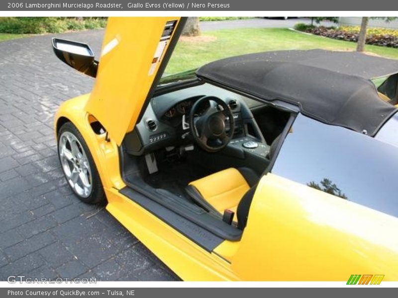 Giallo Evros (Yellow) / Nero Perseus 2006 Lamborghini Murcielago Roadster