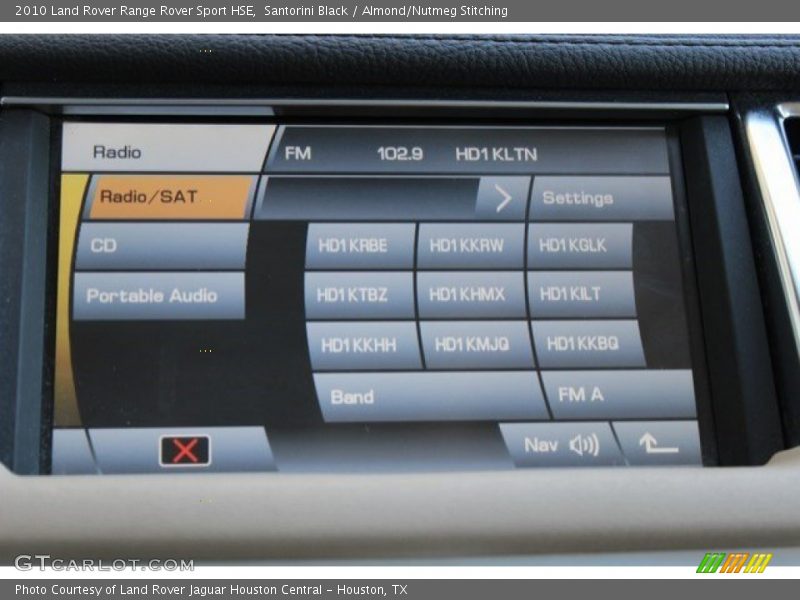 Santorini Black / Almond/Nutmeg Stitching 2010 Land Rover Range Rover Sport HSE